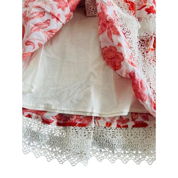 NWT Antonio Melani Maxi Dress Size 8 .Red & White Floral Lace Maxi - Picture 13 of 16